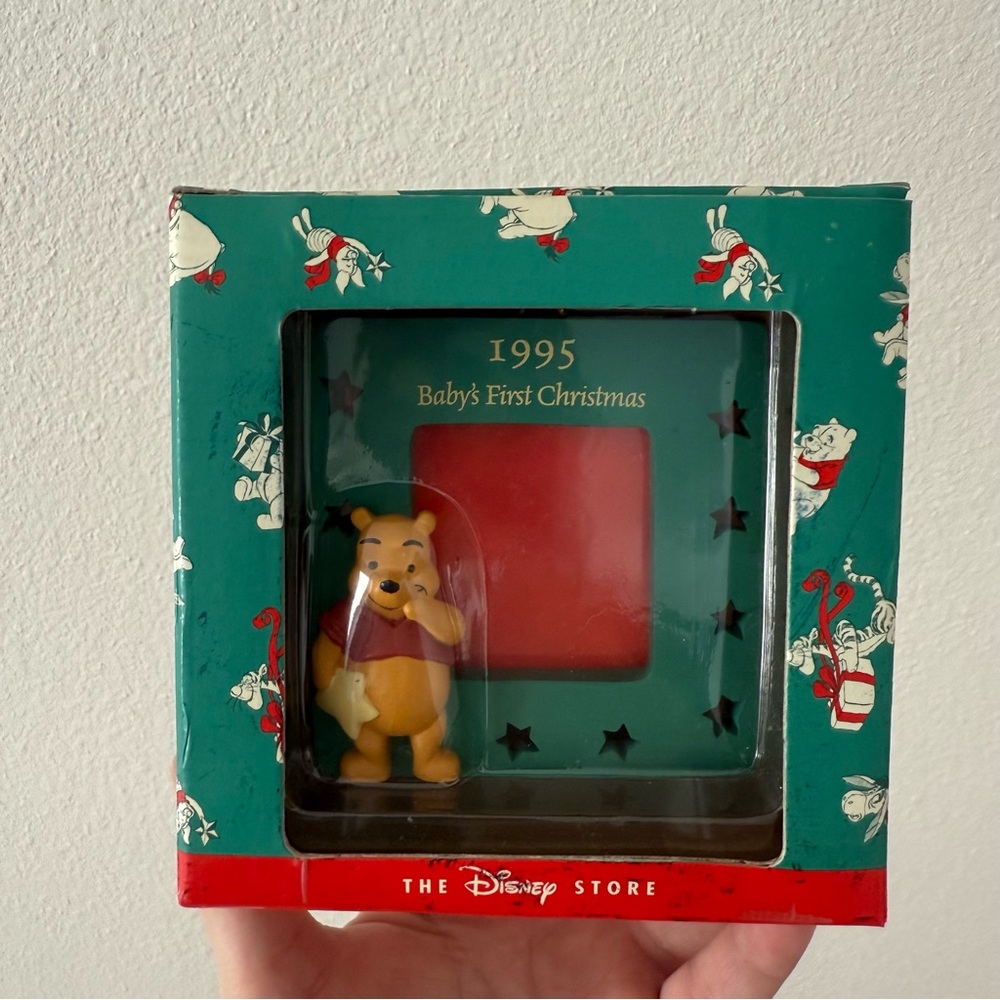 NWT Disney 1995 Pooh Bear Christmas Ornament - Red and Green